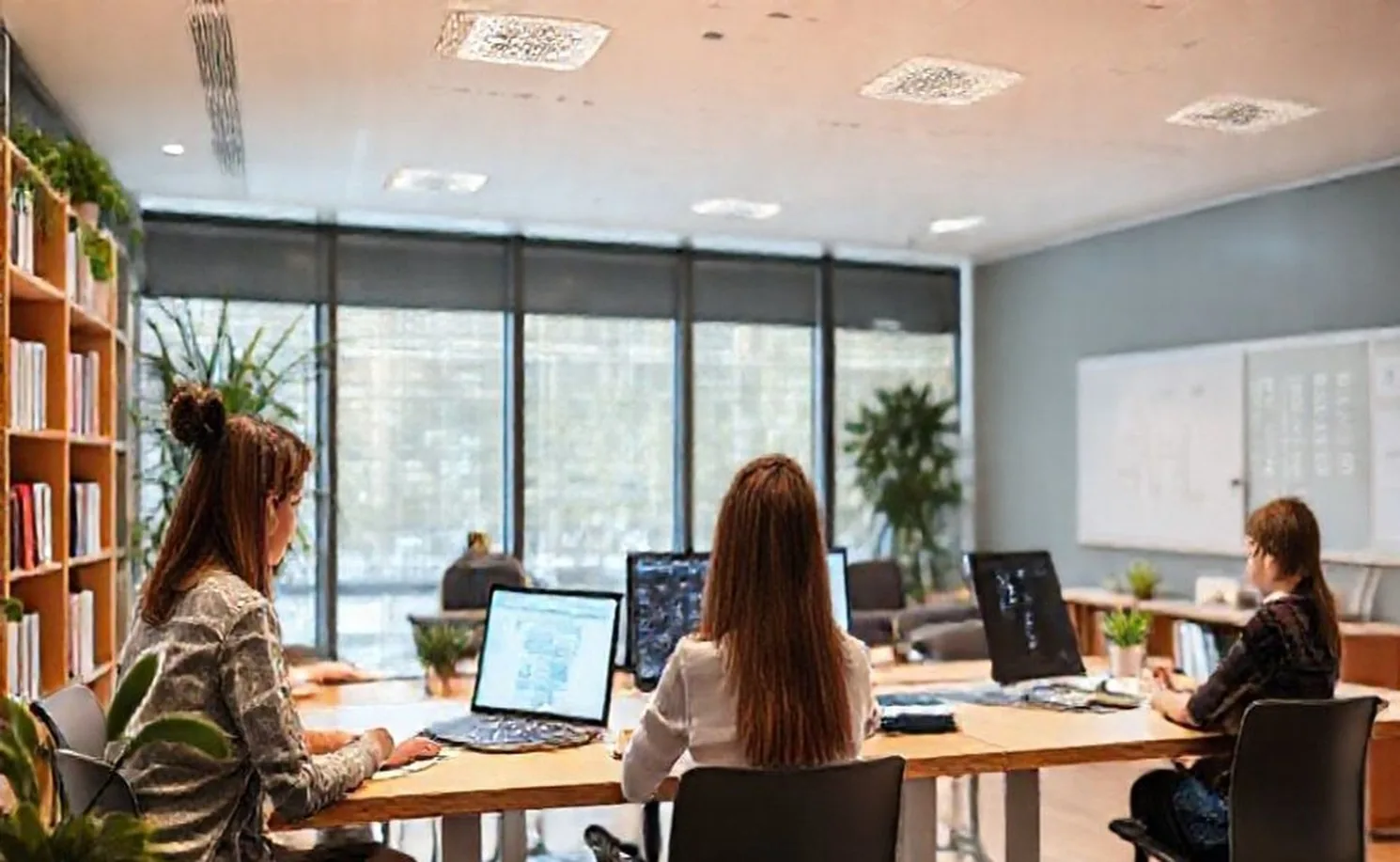 Modern digital education workspace